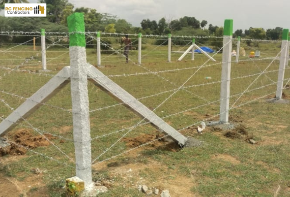 project plots barbed wire fencing