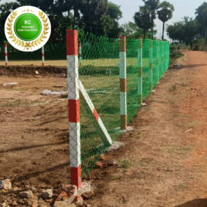 Green PVC fencing installed in Chennai