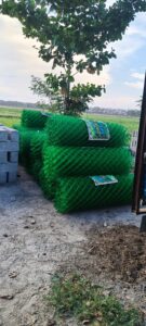 Chain link fence rolls ready for a Chennai fencing project