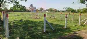 Open land fenced by our Chennai fencing team