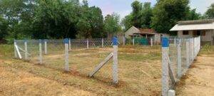 Wire mesh fencing for an open plot, Chennai