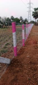 Colored post wire mesh fencing in Chennai