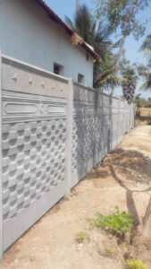 Precast concrete compound wall installed in Chennai