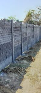 Precast compound wall installed by fencing contractors in Chennai