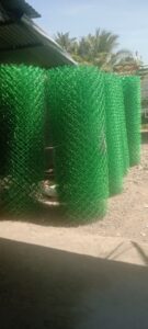 Green chain link mesh for fencing projects in Chennai